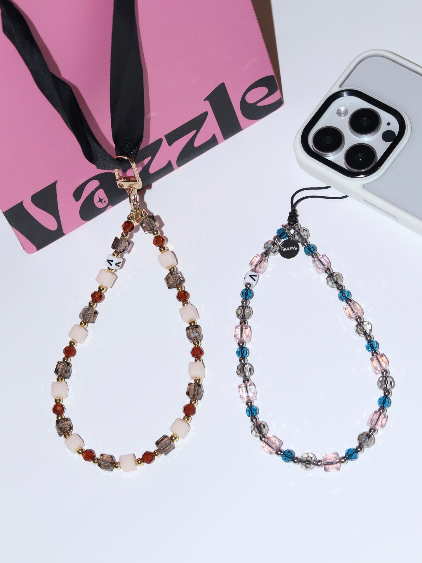 Crystal Frost Phone Charm 高級水晶色手機吊飾- 棕色