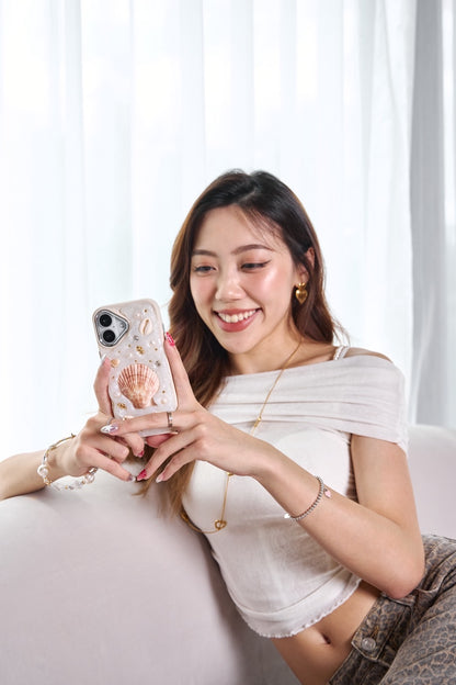 透色珠光大貝殼手機殼組 Glow Nude Phone Case