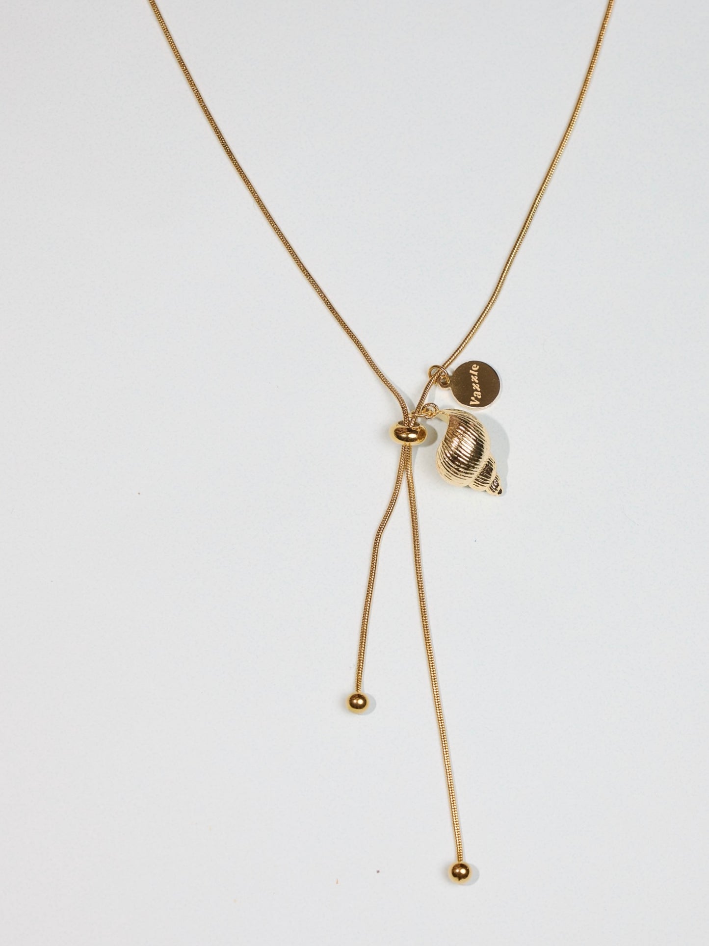 手殘救星金色海螺伸縮項鍊 Lazy Luxe  Gold Necklace