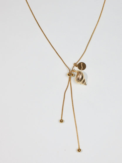 手殘救星金色海螺伸縮項鍊 Lazy Luxe  Gold Necklace