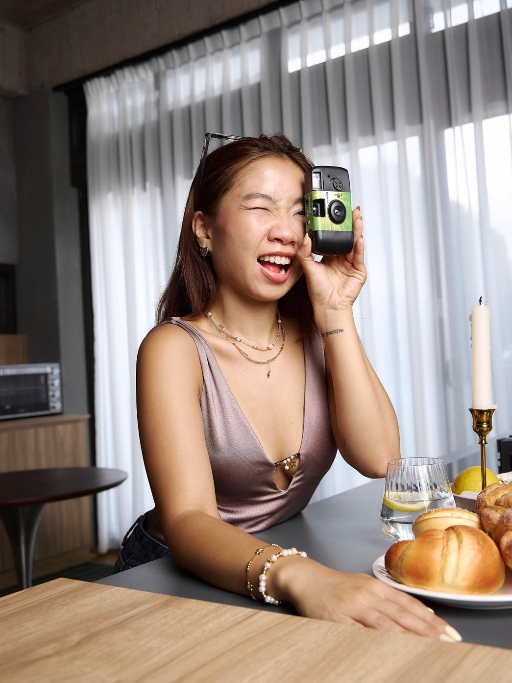 波光粼粼橘色鋯石水晶項鍊 Glow Up Crystal Necklace