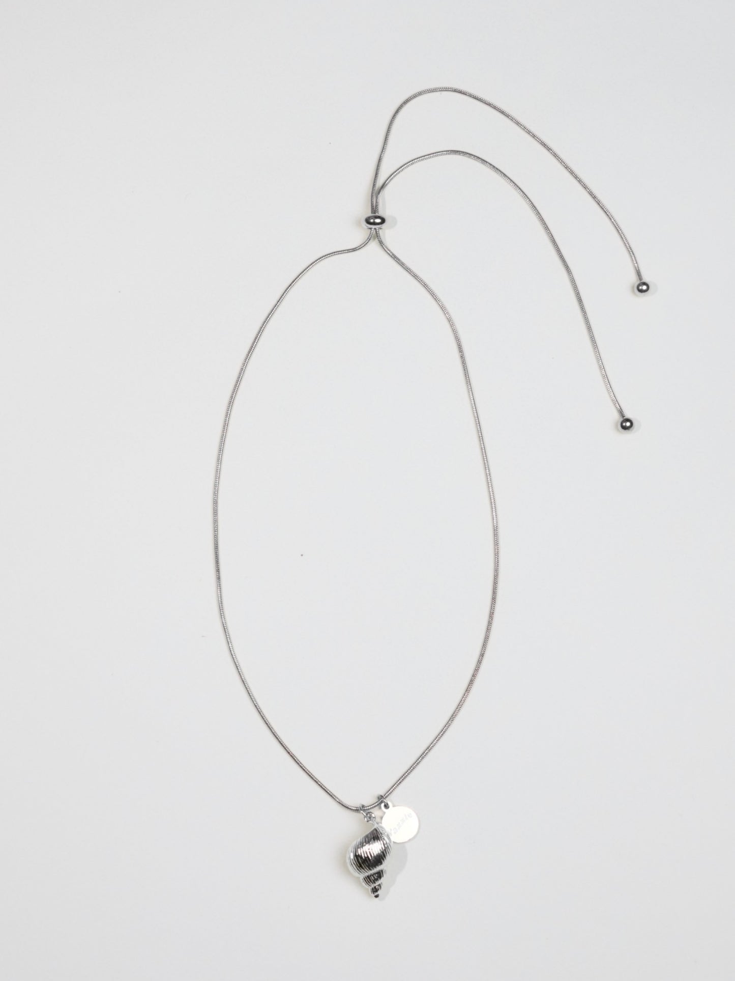 手殘救星銀色海螺伸縮項鍊 Lazy Luxe  Silver Necklace