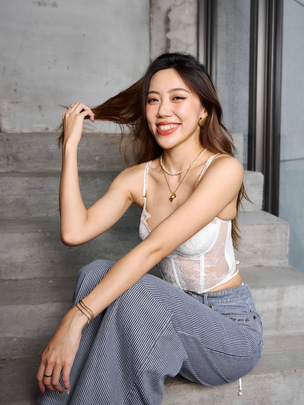 手殘救星金色海螺伸縮項鍊 Lazy Luxe  Gold Necklace