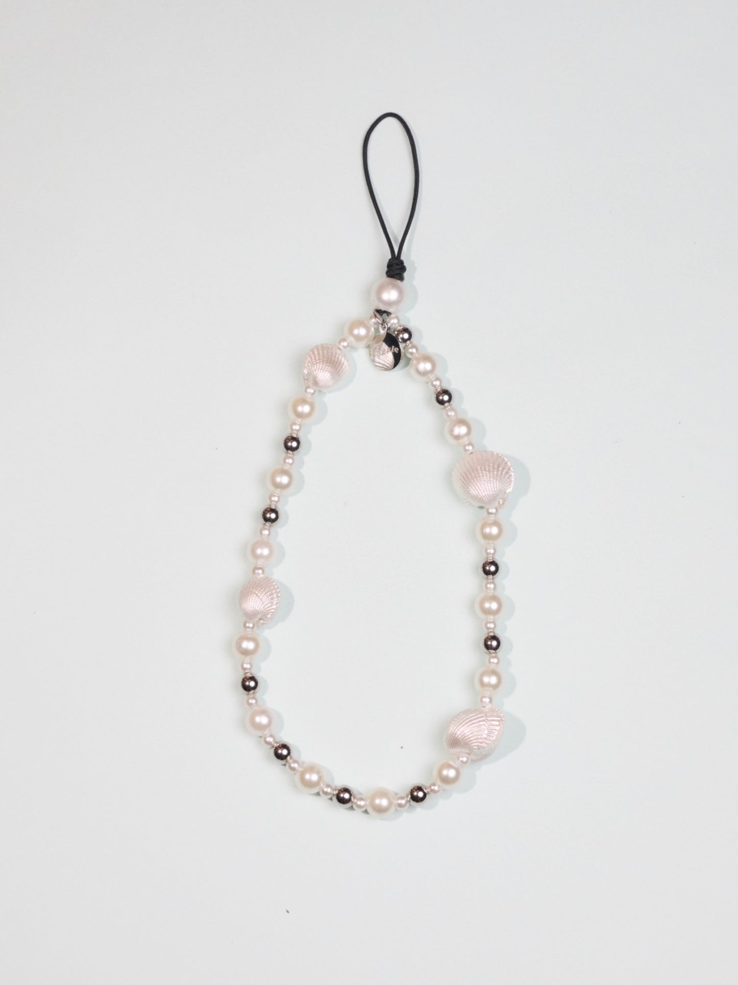 天然白貝殼手機鏈Shell Kiss Phone Charm