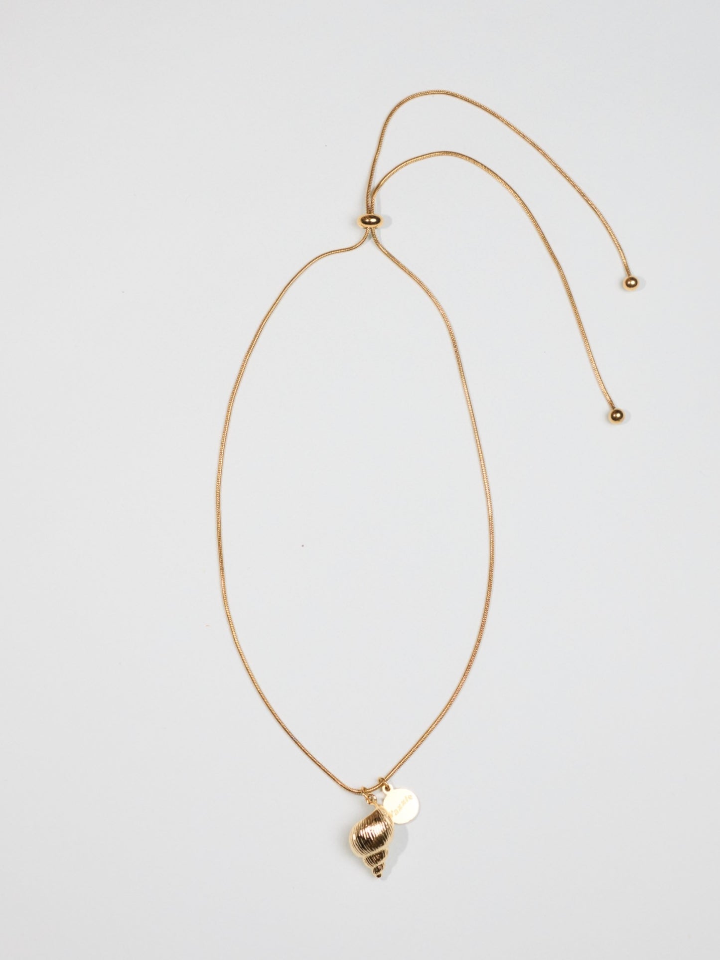 手殘救星金色海螺伸縮項鍊 Lazy Luxe  Gold Necklace