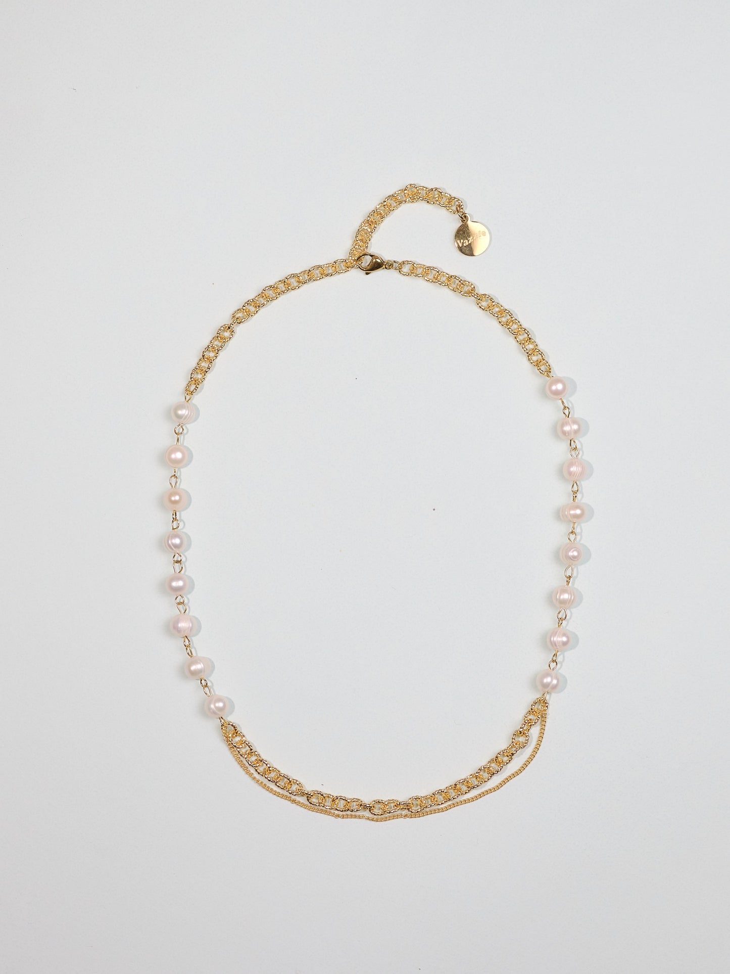 金色珍珠雙層金鏈項鍊 Soft & Bold Gold Necklace