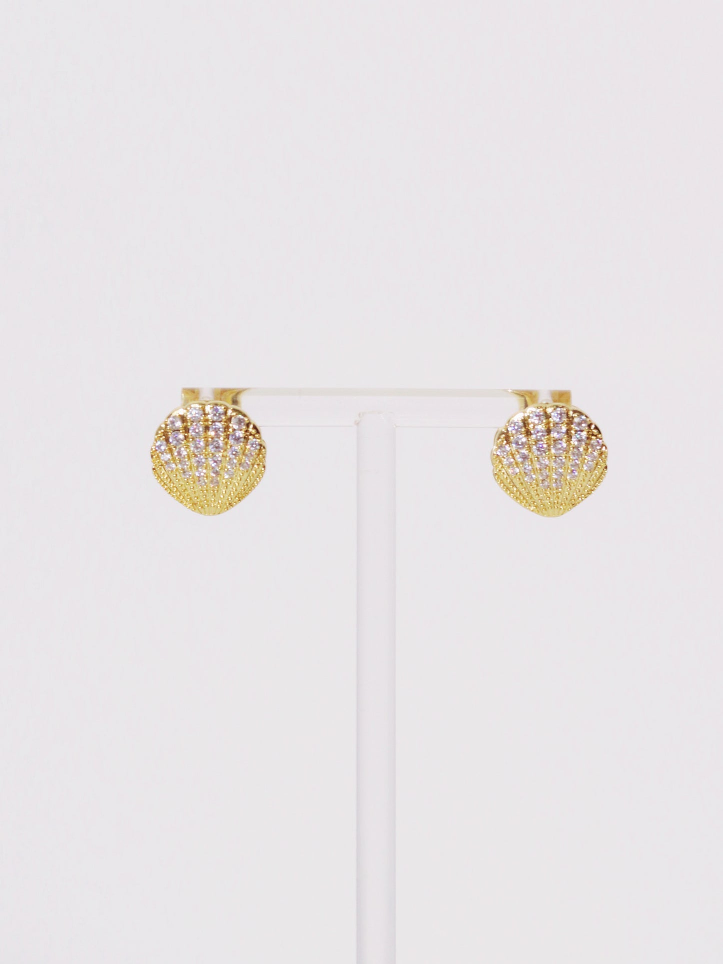 帶鑽貝殼耳環 Diamond Seashell Earrings