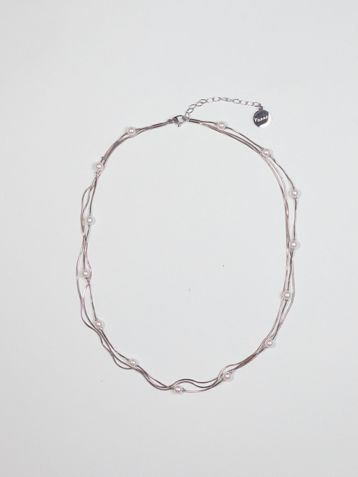 一條搞定銀色三層項鍊 All-in-One Silver Necklace