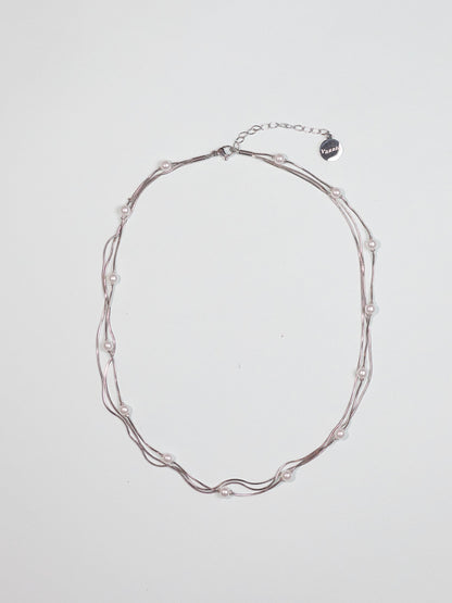 一條搞定銀色三層項鍊 All-in-One Silver Necklace