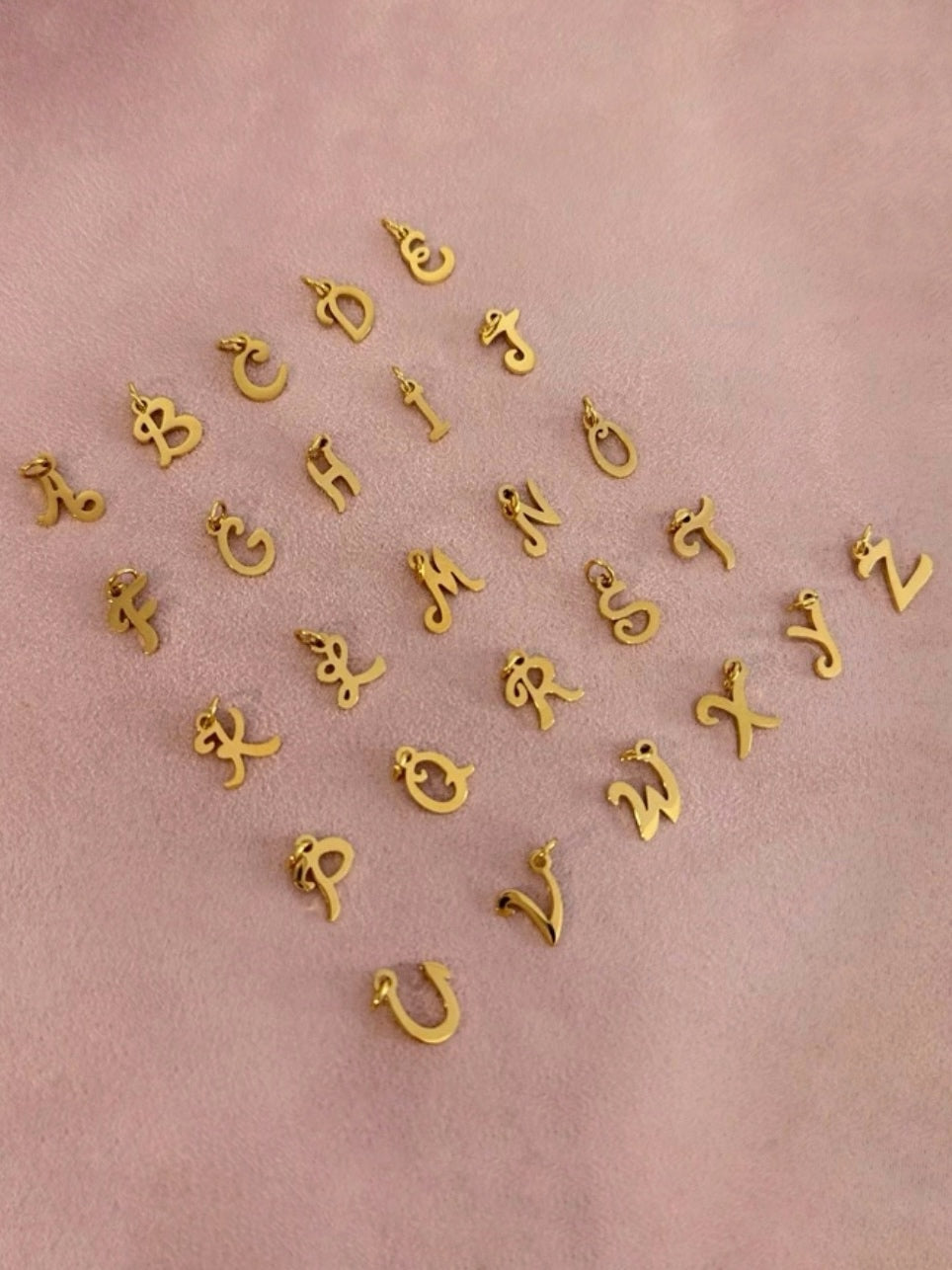 Gold Cursive Letter