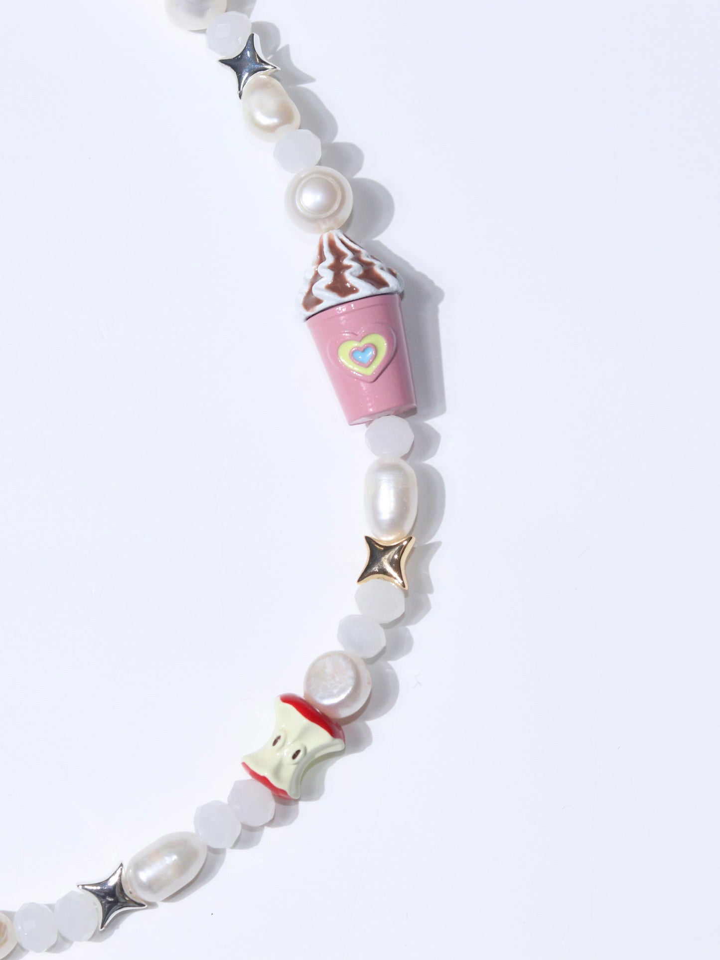 牛仔女孩的甜點淡水珍珠項鍊 Girl Wants Some Sweets Pearl Necklace