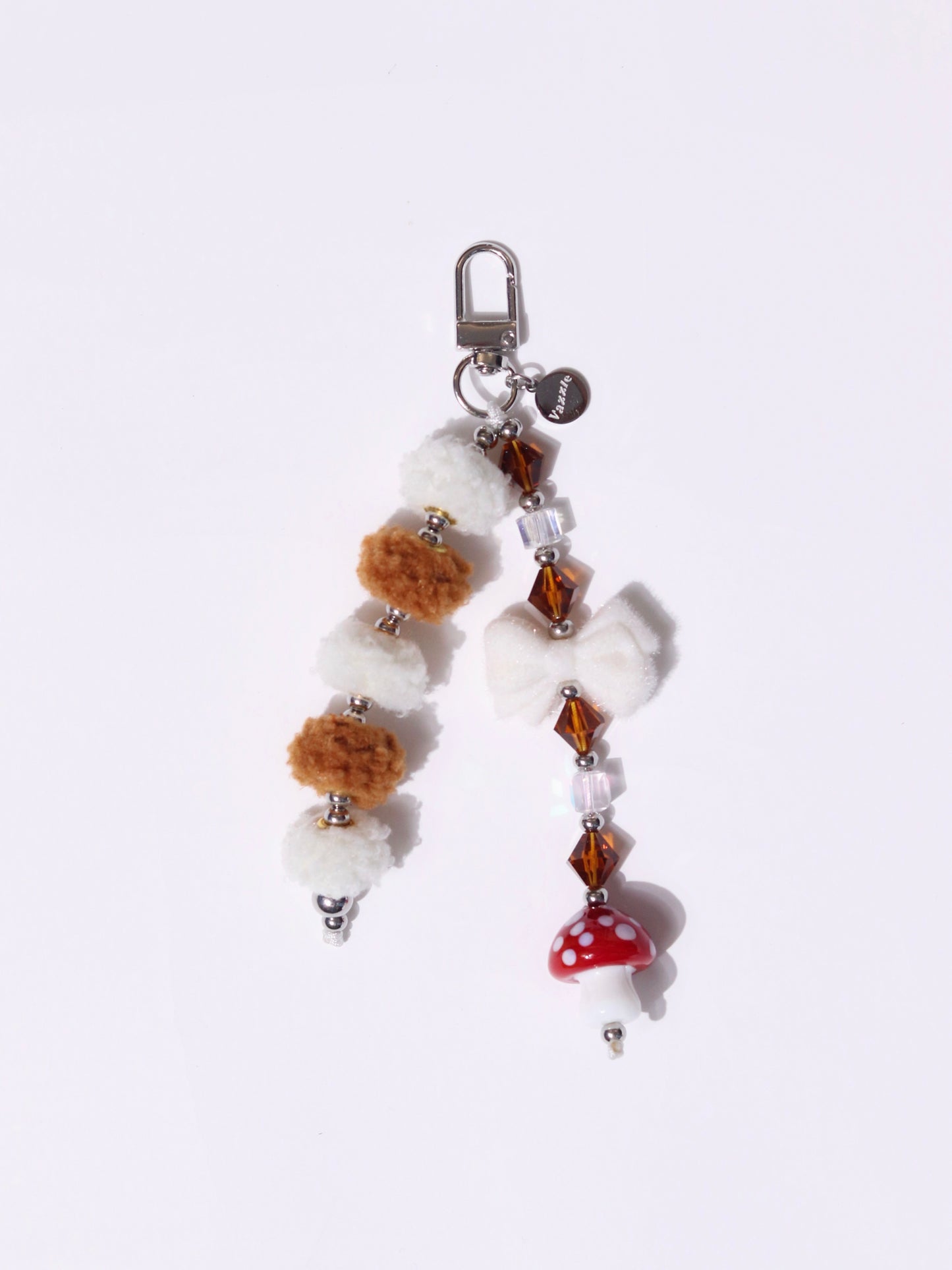 泰迪毛絨搭配大蘑菇吊飾 Teddy Fur with Mushroom Charm