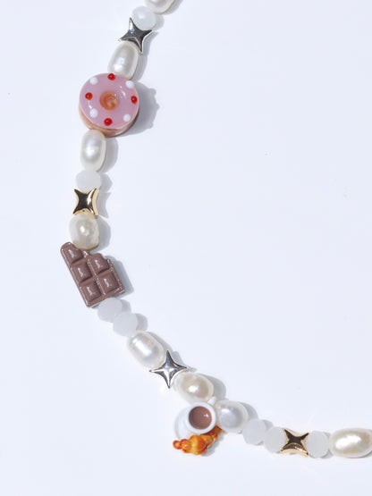 牛仔女孩的甜點淡水珍珠項鍊 Girl Wants Some Sweets Pearl Necklace