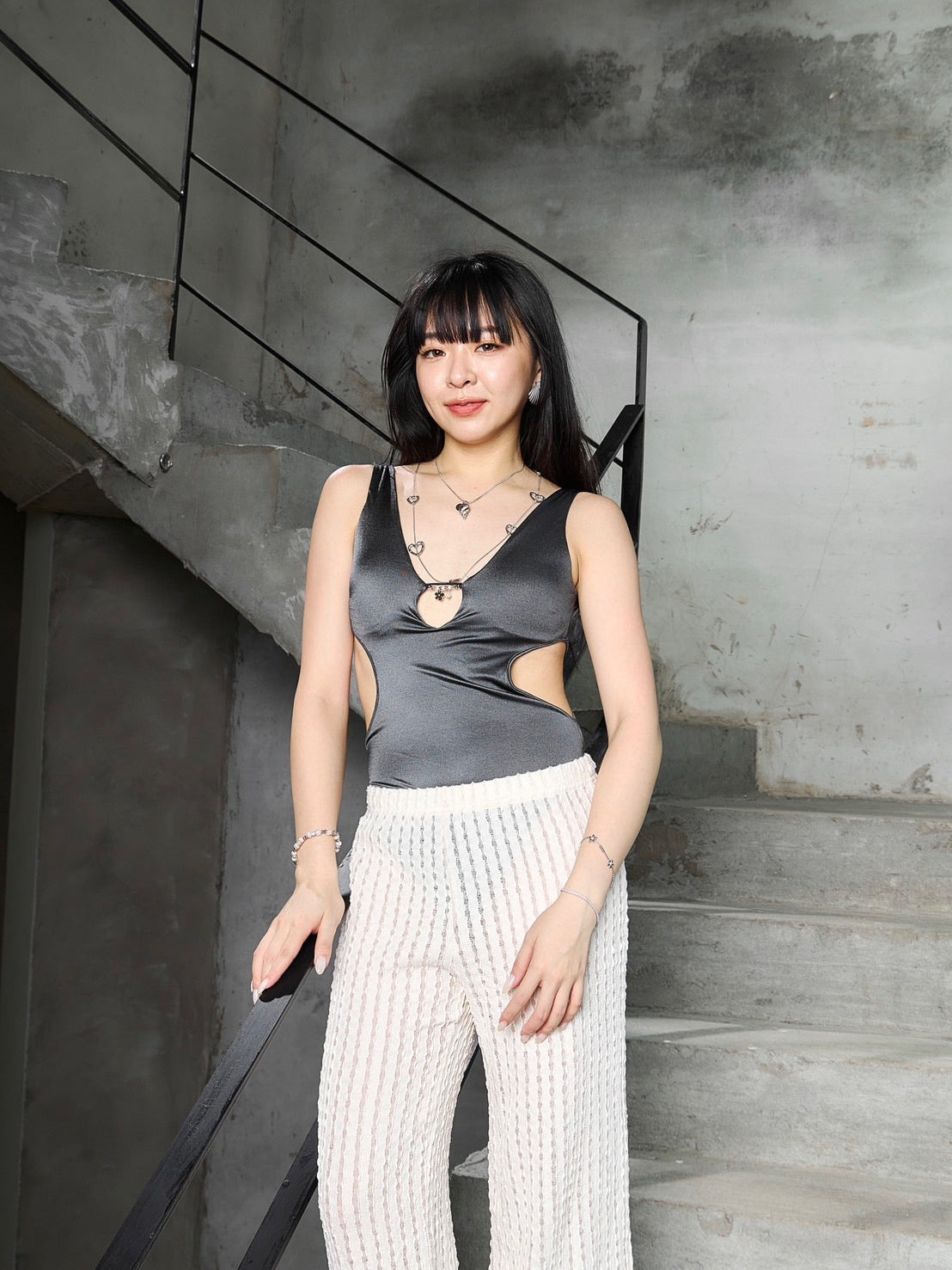 3秒戴上銀色愛心長項鍊 3 Sec Quick Love  Silver Necklace