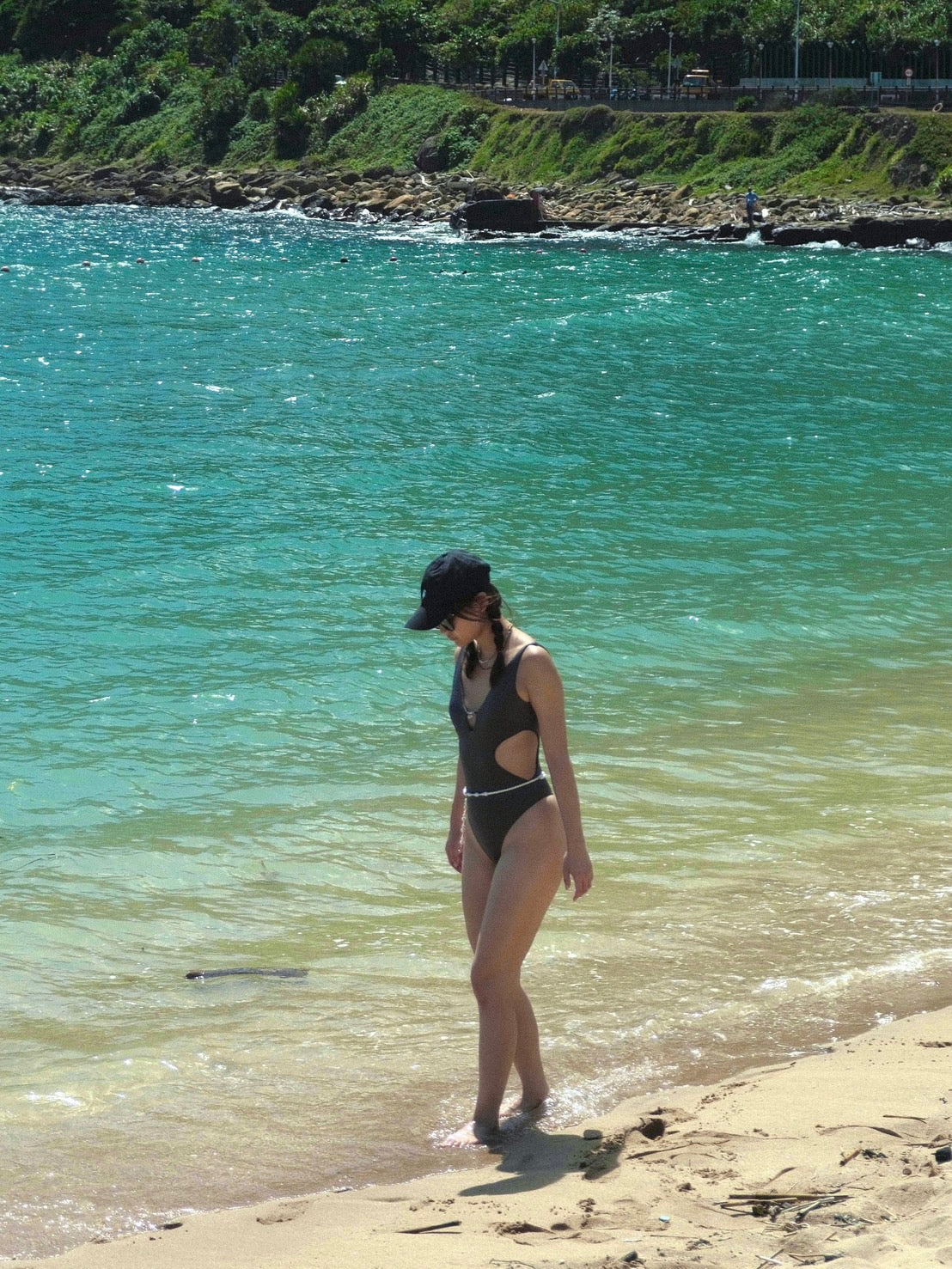 [Uni9m聯名款] 腰瘦修身翹臀連身泳裝Bodysuit（附可替換吊飾）