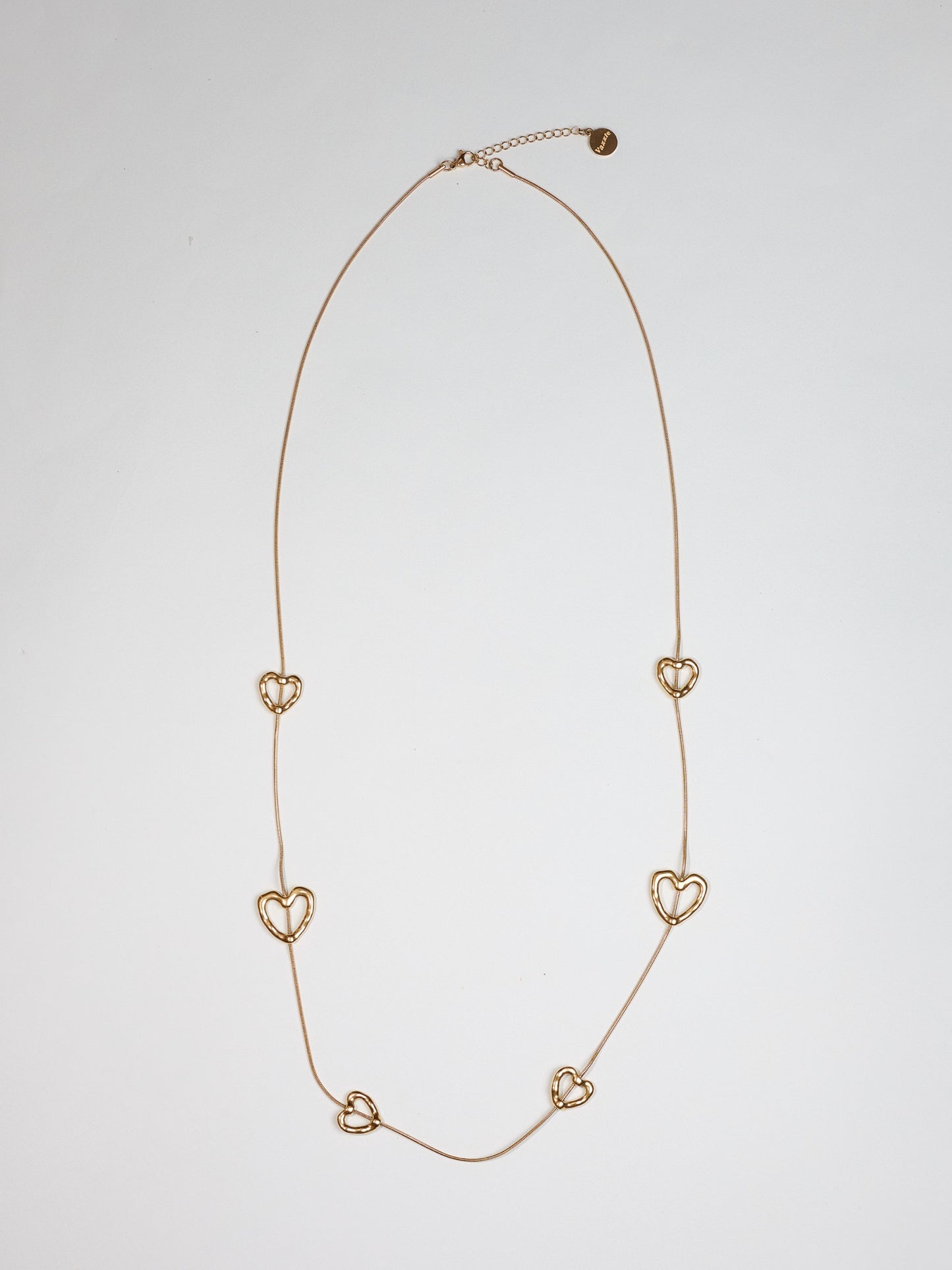 3秒戴上金色愛心長項鍊 3 Sec Quick Love  Gold Necklace