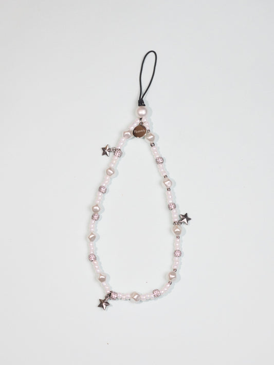 鋯石鑽珠銀星手機鏈 Name Wave Phone Charm