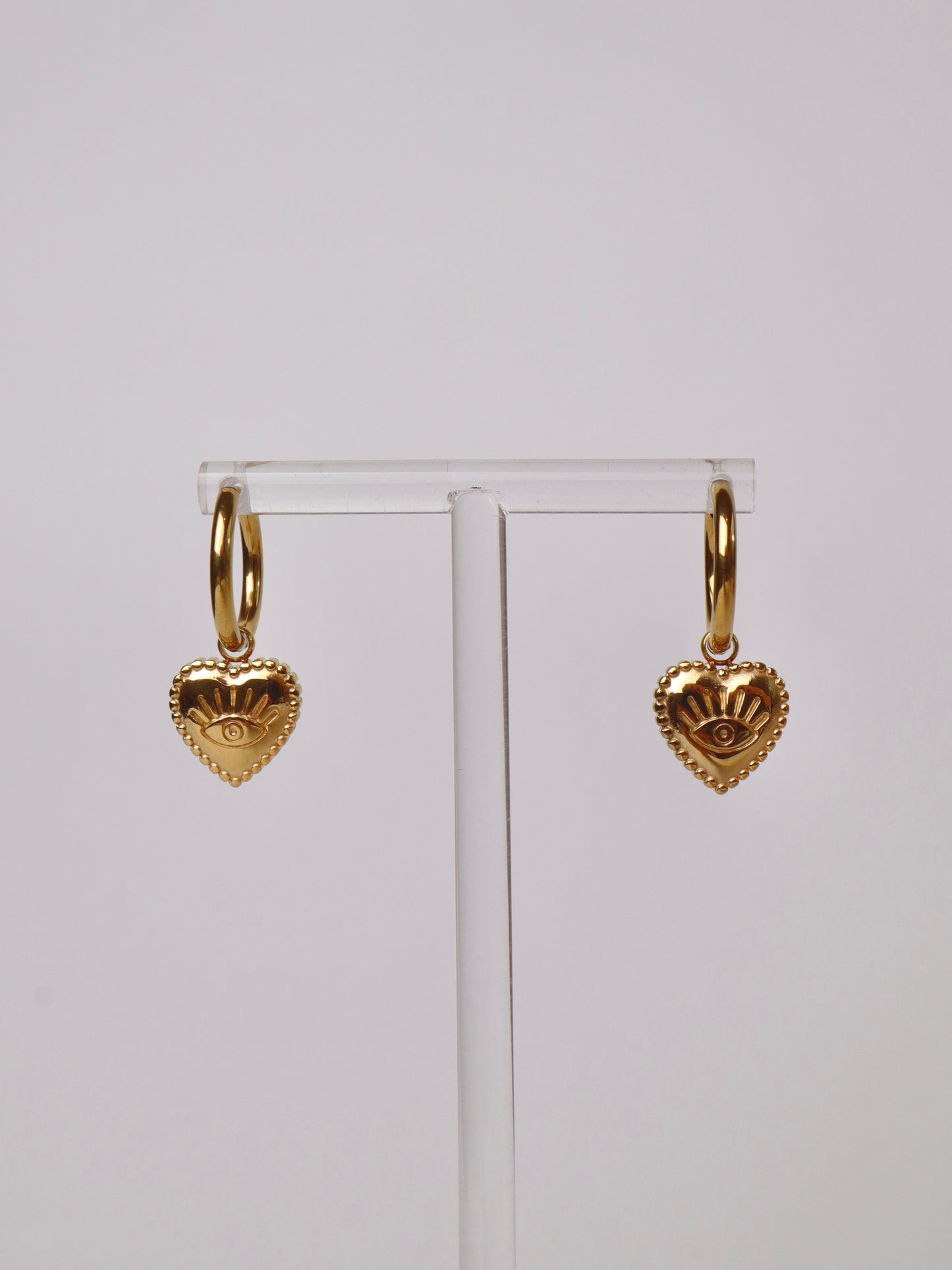 Devil Eye Heart Earrings