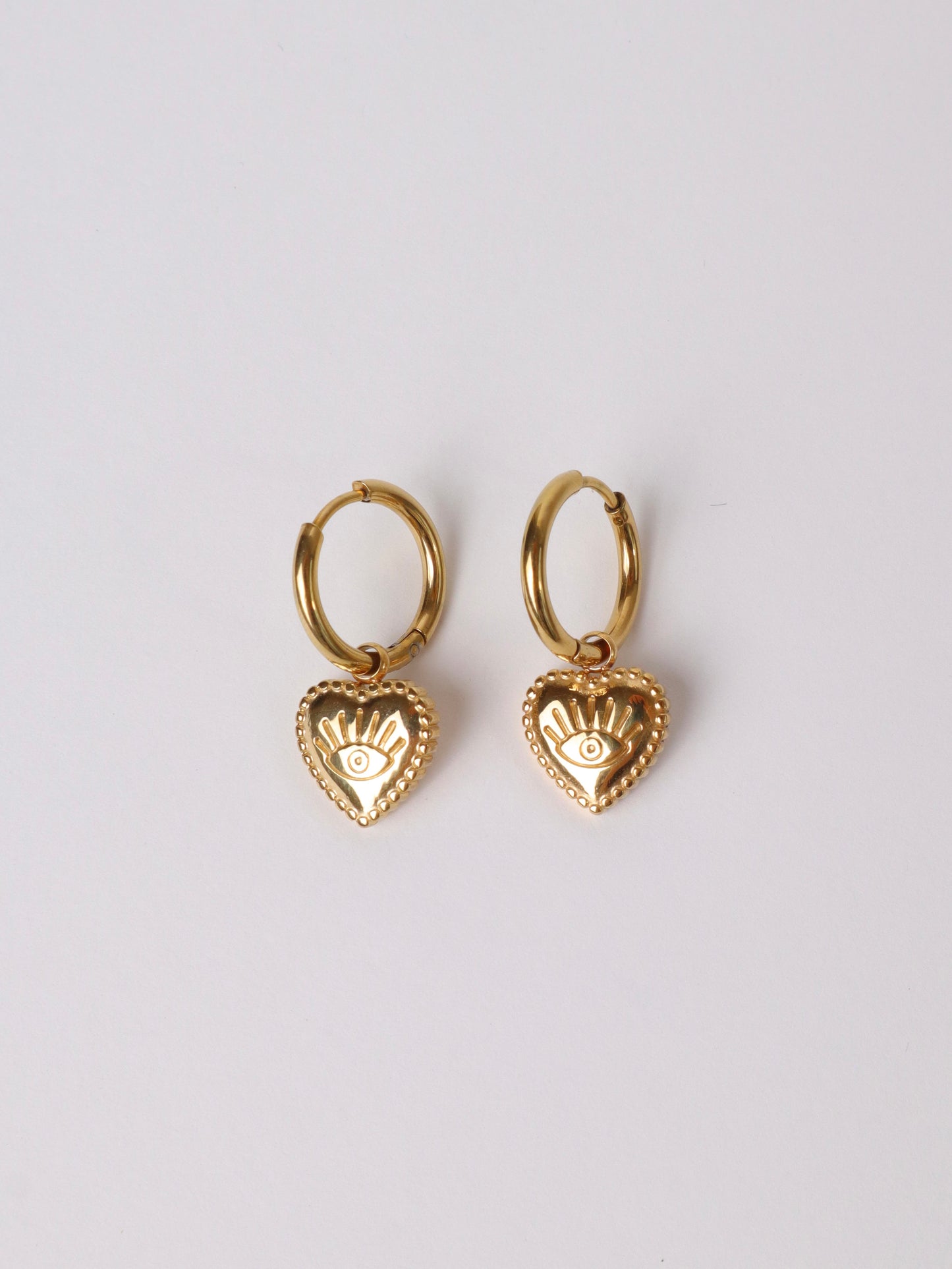 Devil Eye Heart Earrings