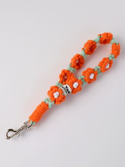 GREEN ORANGE Blossom Crochet Strap