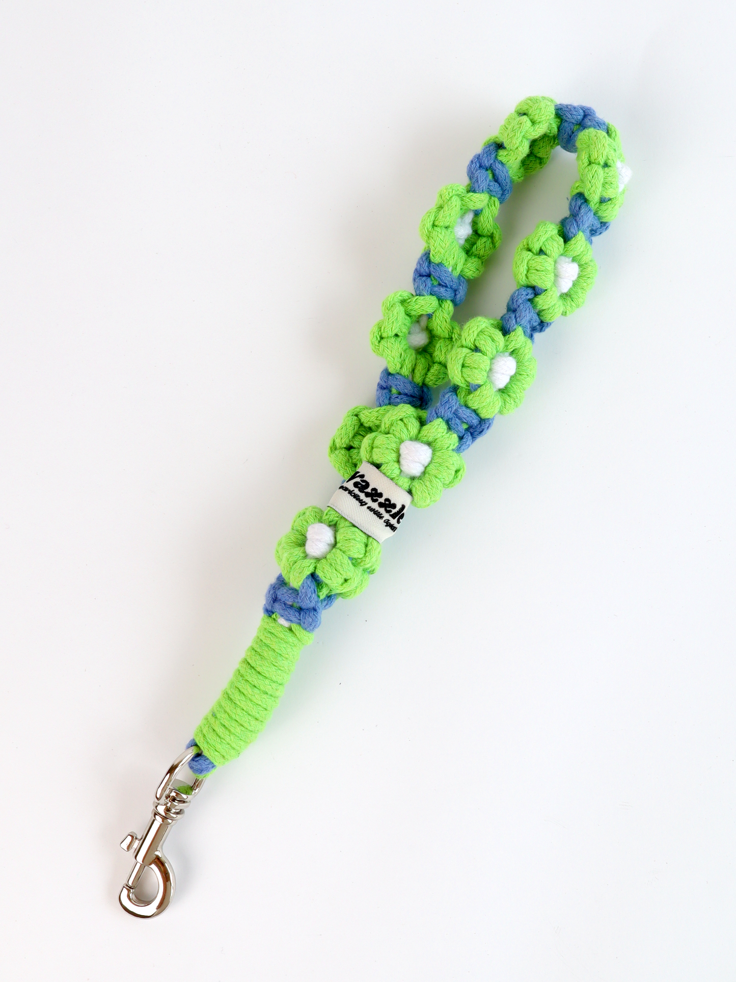 GREEN BLUE Blossom Crochet Strap