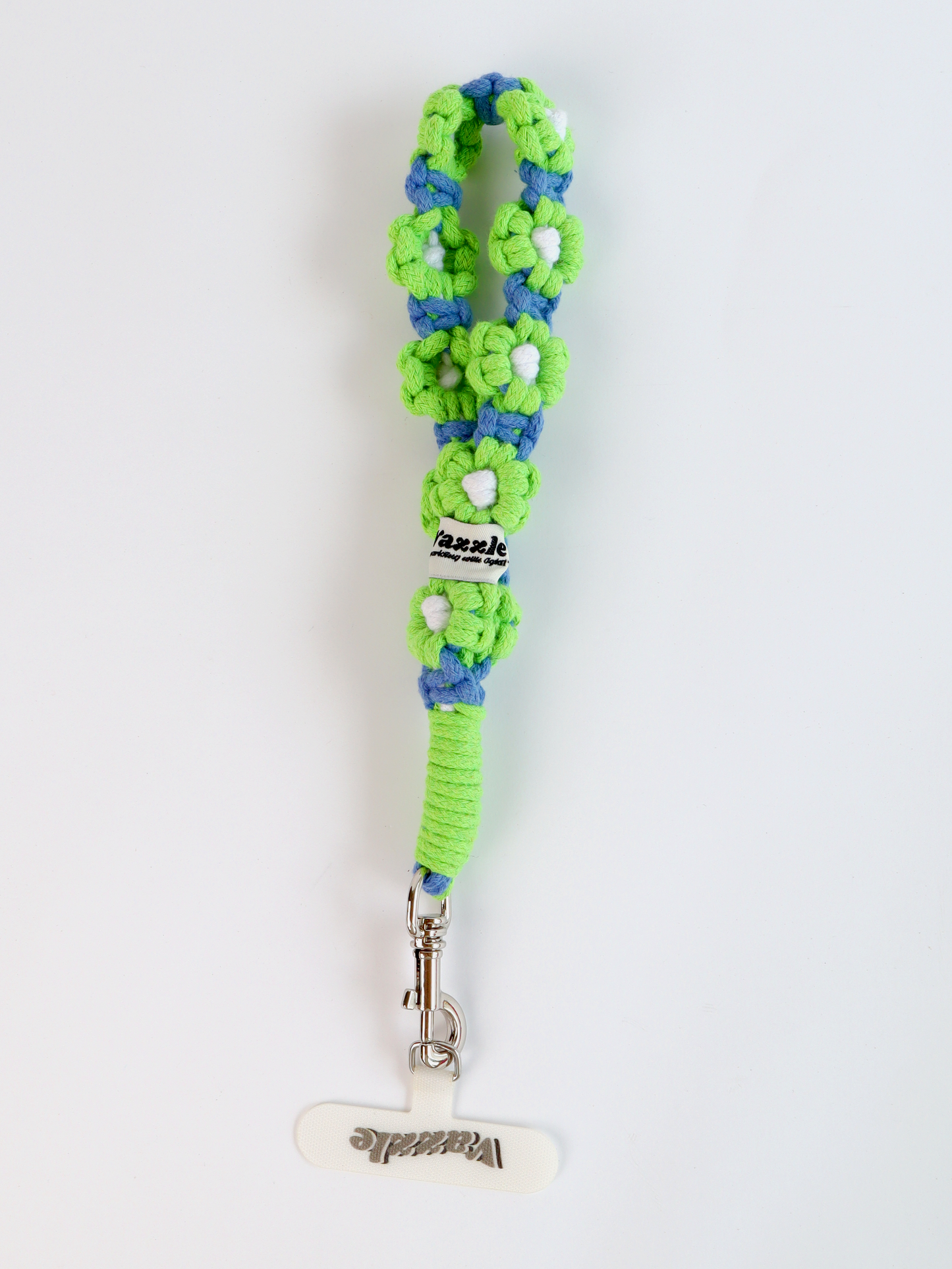 GREEN BLUE Blossom Crochet Strap